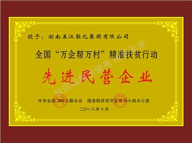 企業(yè)“萬企幫萬村”精準(zhǔn)扶貧行動先進(jìn)民營企業(yè)（2018年）